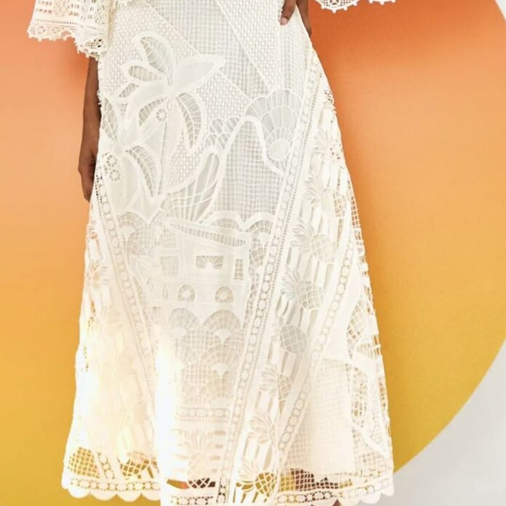 NWT Farm Rio Guipere Lace Maxi Skirt XXS